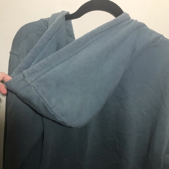 The North Face Full Zip Hoodie Mens M Blue Drawstring kangaroo pocket sweatshirt - Picture 7 of 12